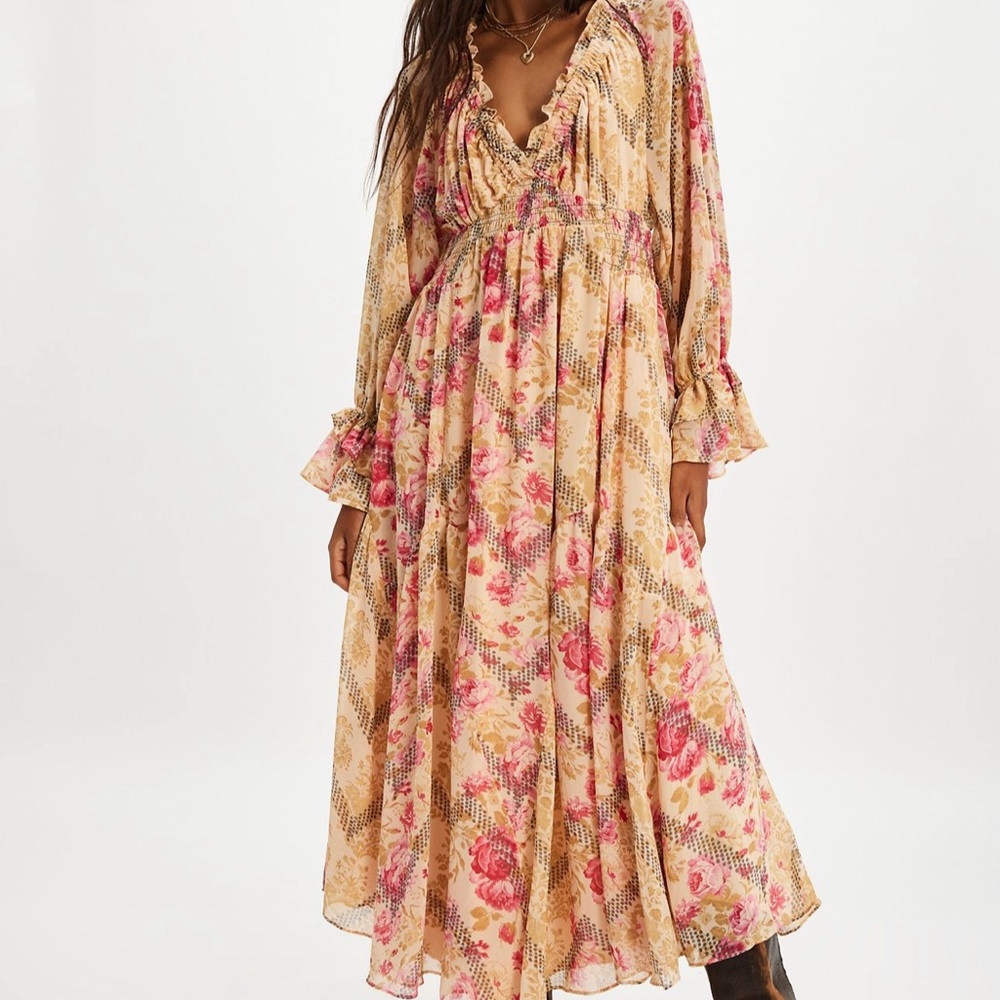 NWT FREE PEOPLE LENA MIDI DRESS